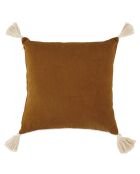 Coussin Coton Aisha marron - 45x45 cm