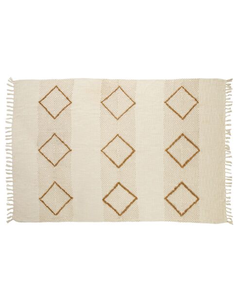 Couverture Coton Lyra beige - 130x170 cm
