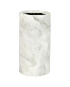 Support Couteau Marbre Bl blanc/noir - 12.5x12.5x24 cm