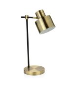 Lampe Laiton/Noir doré/noir - 26x16x45 cm