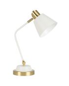 Lampe de Table Metal blanc/doré - 31x16x45 cm