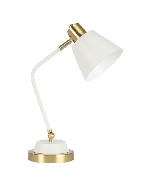 Lampe de Table Metal blanc/doré - 31x16x45 cm