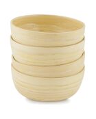 4 Bols Bambou bois naturel - Ø15x6 cm