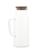 Carafe Verre/Couv Bambou transparent/marron - Ø9x23 cm