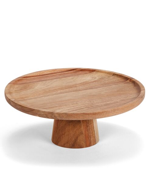 Support Gateau en Acacia marron - Ø25x9.5 cm
