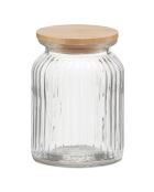 Pot Cuisine en Verre Bambou transparent/marron - Ø 10.5x15 cm