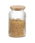 Pot Cuisine en Verre Bambou transparent/marron - Ø 11x19 cm