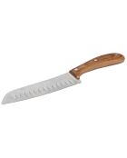 2 Couteaux Santoku argenté/marron