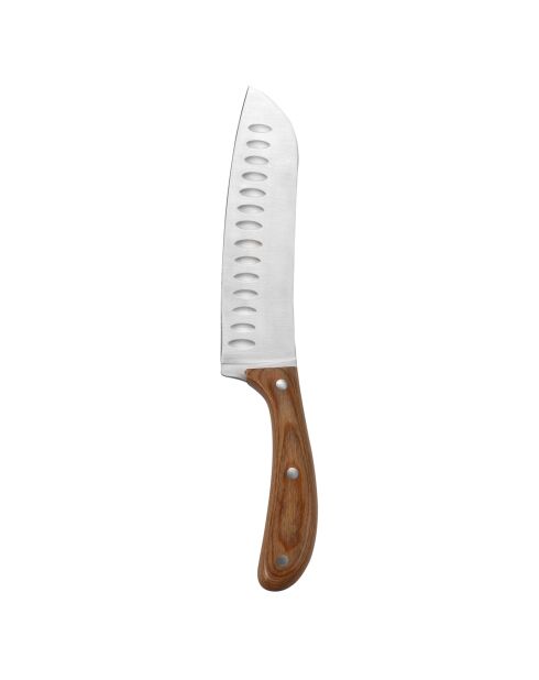 2 Couteaux Santoku argenté/marron