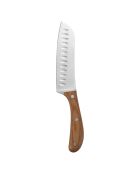 2 Couteaux Santoku argenté/marron