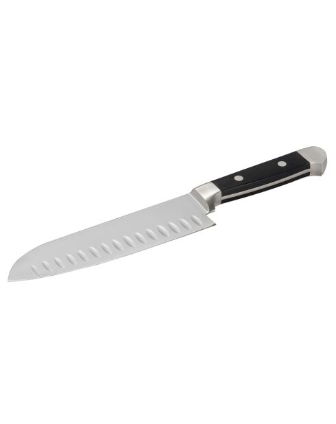 2 Couteaux Santoku argenté/noir