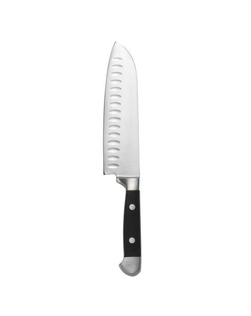 2 Couteaux Santoku argenté/noir