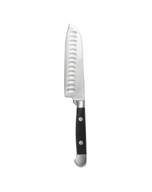 2 Couteaux Santoku argenté/noir