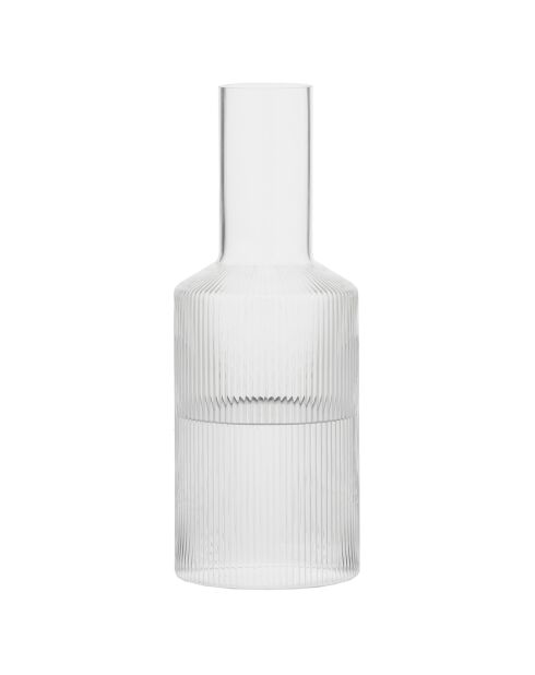 Pichet Verre Ripple transparent - Ø 9x24 cm