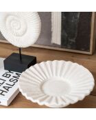 Bougeoir en Ciment blanc - Ø 22x7 cm