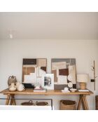 Lampe Palma Rotin Lin naturel - Ø 39x51 cm