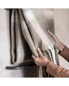 Couverture en Laine Tartan beige - 125x150 cm