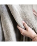 Couverture en Laine Tartan beige - 125x150 cm
