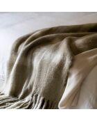 Couverture en Laine Tartan beige - 125x150 cm
