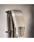 Couverture en Laine Tartan beige - 125x150 cm