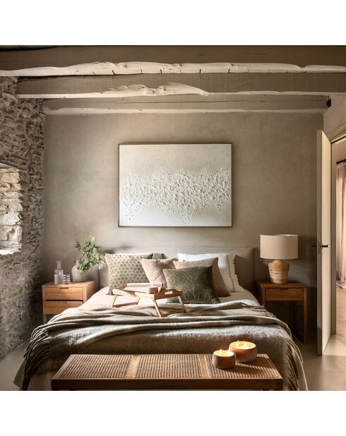 Lampe Palma Rotin Lin naturel - Ø 39x51 cm