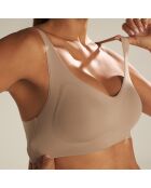 Brassière sans armature sépia