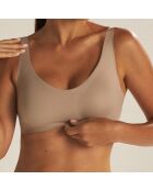 Brassière sans armature sépia