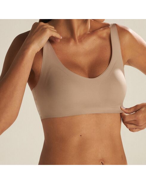 Brassière sans armature sépia
