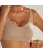 Brassière sans armature sépia