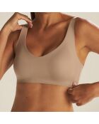 Brassière sans armature sépia
