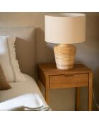 Lampe Palma Rotin Lin naturel - Ø 39x51 cm