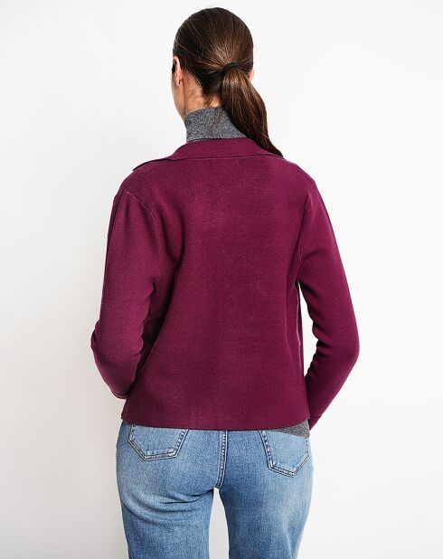 Cardigan en Cachemire mélangé Sarra bordeaux