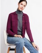 Cardigan en Cachemire mélangé Sarra bordeaux