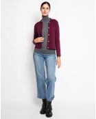 Cardigan en Cachemire mélangé Sarra bordeaux