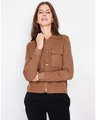 Cardigan en Cachemire mélangé Sarra marron
