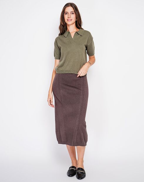 Pull manches courtes Maya kaki