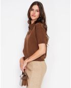 Pull manches courtes Maya marron