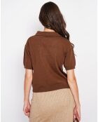 Pull manches courtes Maya marron