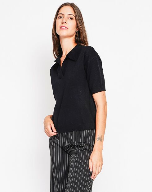 Pull manches courtes Maya noir