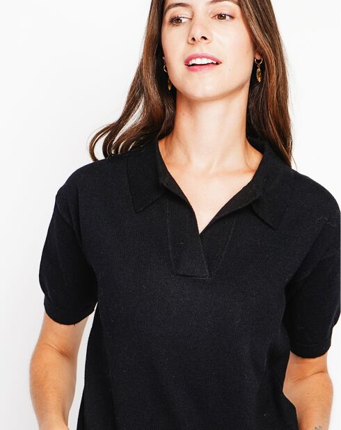 Pull manches courtes Maya noir
