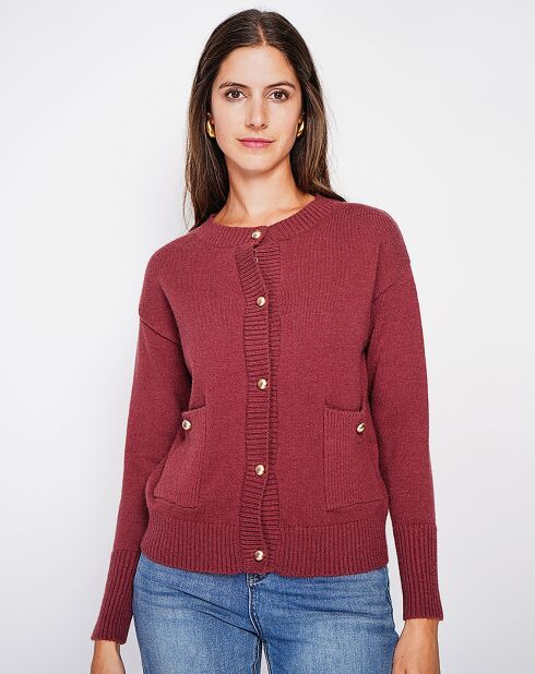 Cardigan Justine bordeaux