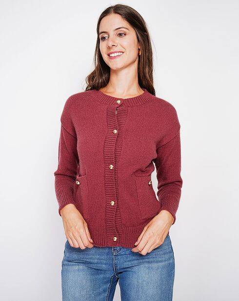 Cardigan Justine bordeaux