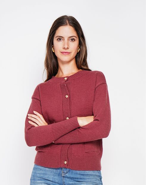 Cardigan Justine bordeaux