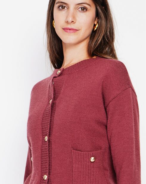Cardigan Justine bordeaux