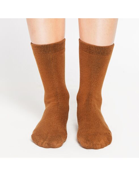 Chaussettes Paula marron