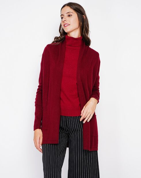 Cardigan Inès bordeaux