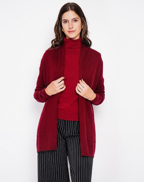 Cardigan Inès bordeaux