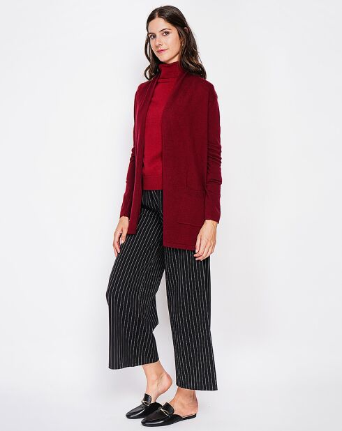 Cardigan Inès bordeaux