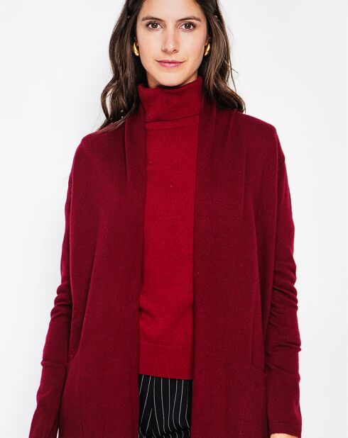 Cardigan Inès bordeaux