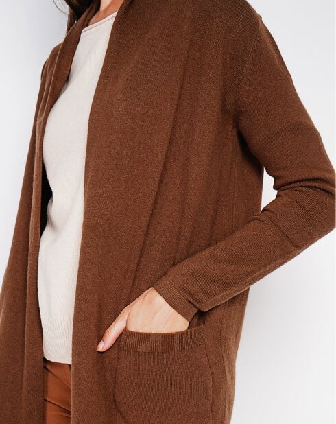 Cardigan Inès marron